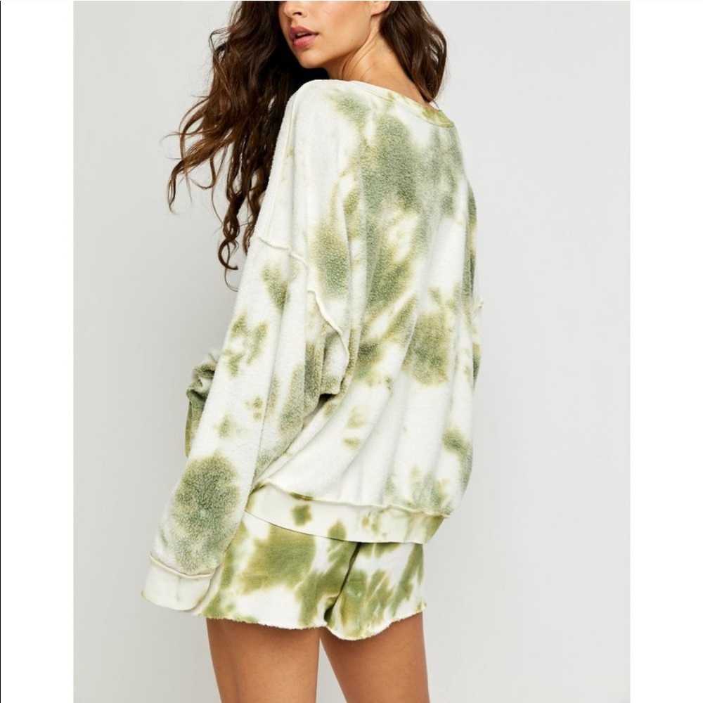 Free People Kelly washed sweater set in army combo - Picture 4 of 12